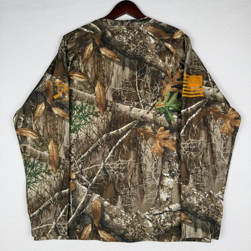 Grunt Style T-Shirt Mens XL Camo Dressed To Kill Realtree Edge Long Sleeve Tee